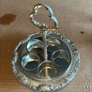 Elegant Silver Egg Cup Holder